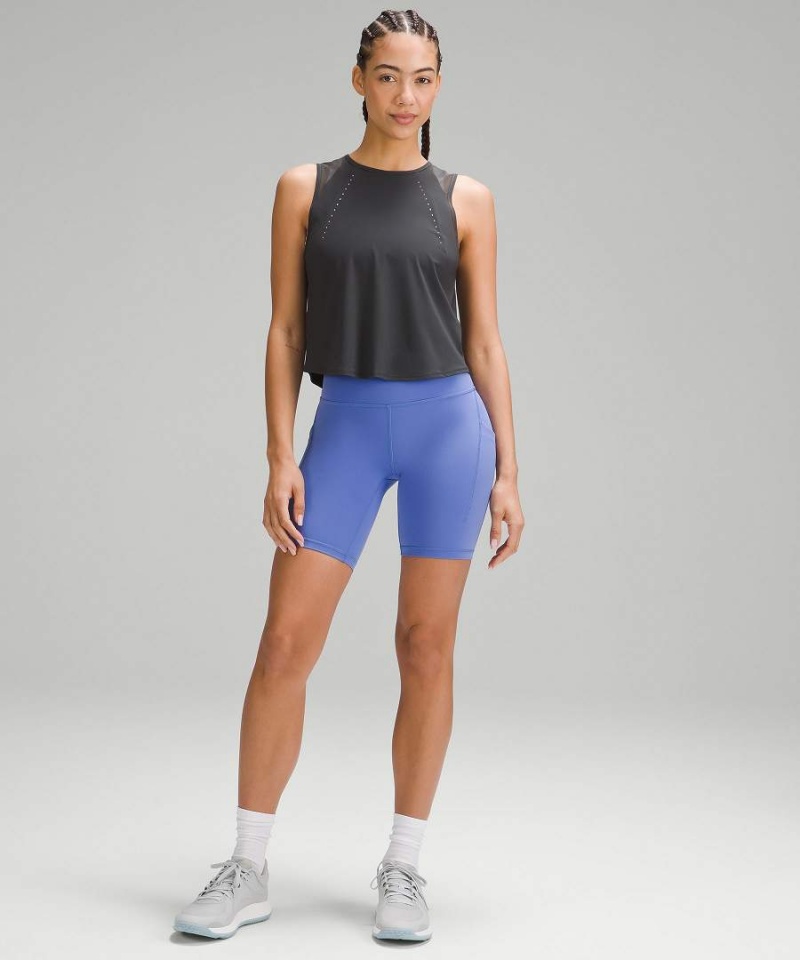 Camiseta sin Manga Lululemon Sculpt Cropped Mujer Gris Oscuro Chile | 467XUMEZQ