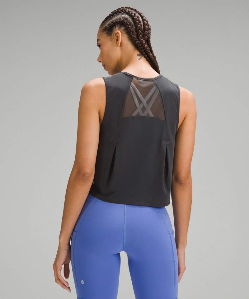Camiseta sin Manga Lululemon Sculpt Cropped Mujer Gris Oscuro Chile | 467XUMEZQ