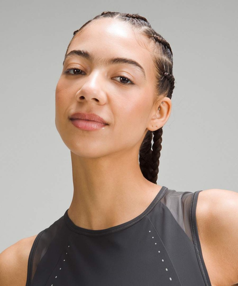 Camiseta sin Manga Lululemon Sculpt Cropped Mujer Gris Oscuro Chile | 467XUMEZQ