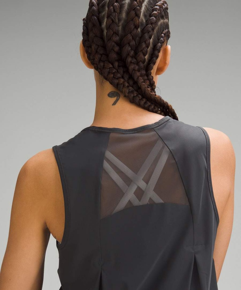 Camiseta sin Manga Lululemon Sculpt Cropped Mujer Gris Oscuro Chile | 467XUMEZQ