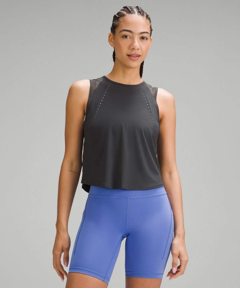 Camiseta sin Manga Lululemon Sculpt Cropped Mujer Gris Oscuro Chile | 467XUMEZQ