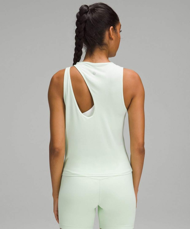 Camiseta sin Manga Lululemon Shoulder Cut-Out Yoga Mujer Verde Chile | 614VMFDCL