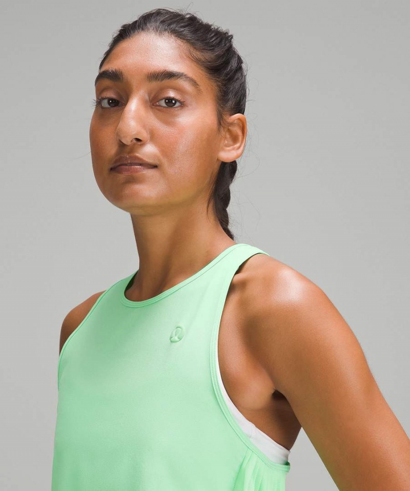 Camiseta sin Manga Lululemon Side Pleats Tenis Mujer Turquesa Chile | 378ZHRQEL