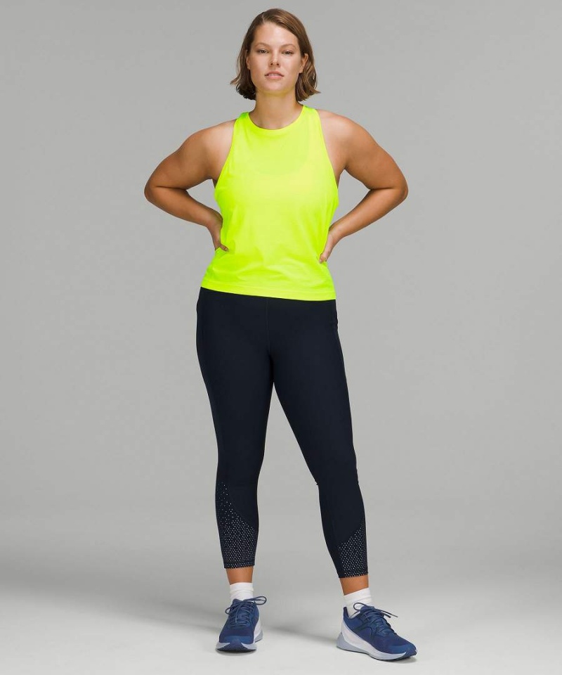 Camiseta sin Manga Lululemon Swiftly Tech High-Neck 2.0 Race Length Mujer Amarillo Amarillo Chile | 213HSYCFA