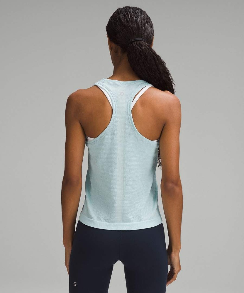 Camiseta sin Manga Lululemon Swiftly Tech Racerback 2.0 Race Length Mujer Azules Chile | 267XKHBGJ