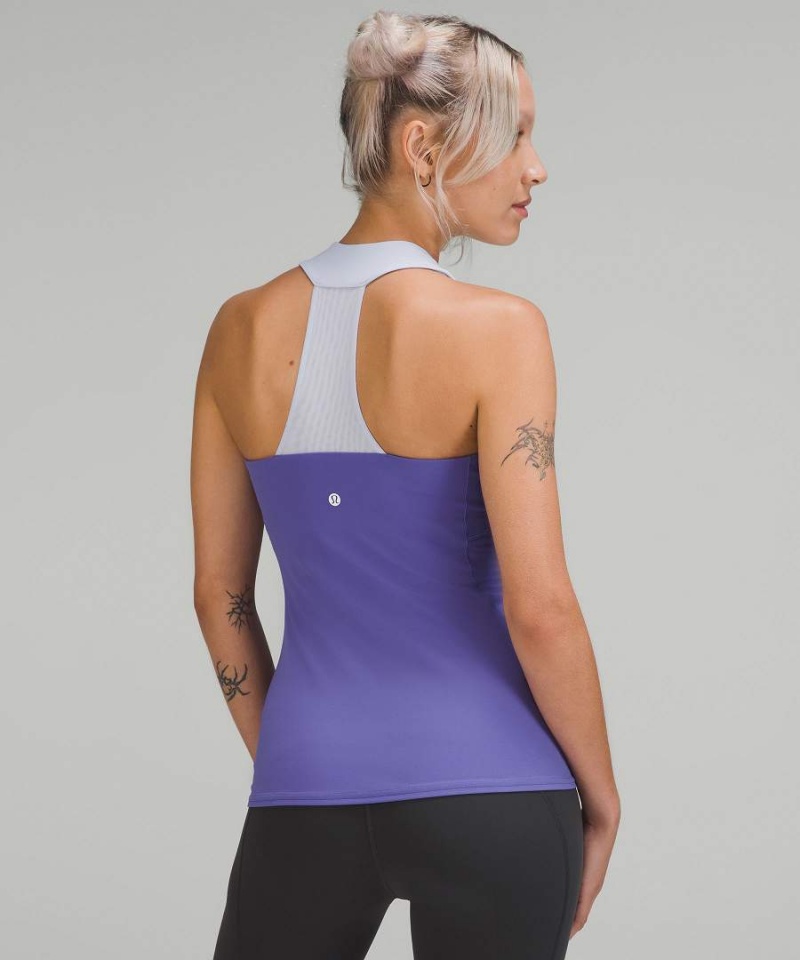 Camiseta sin Manga Lululemon Throwback Scoop Neck Mujer Indigo Azules Chile | 973TIKQYX