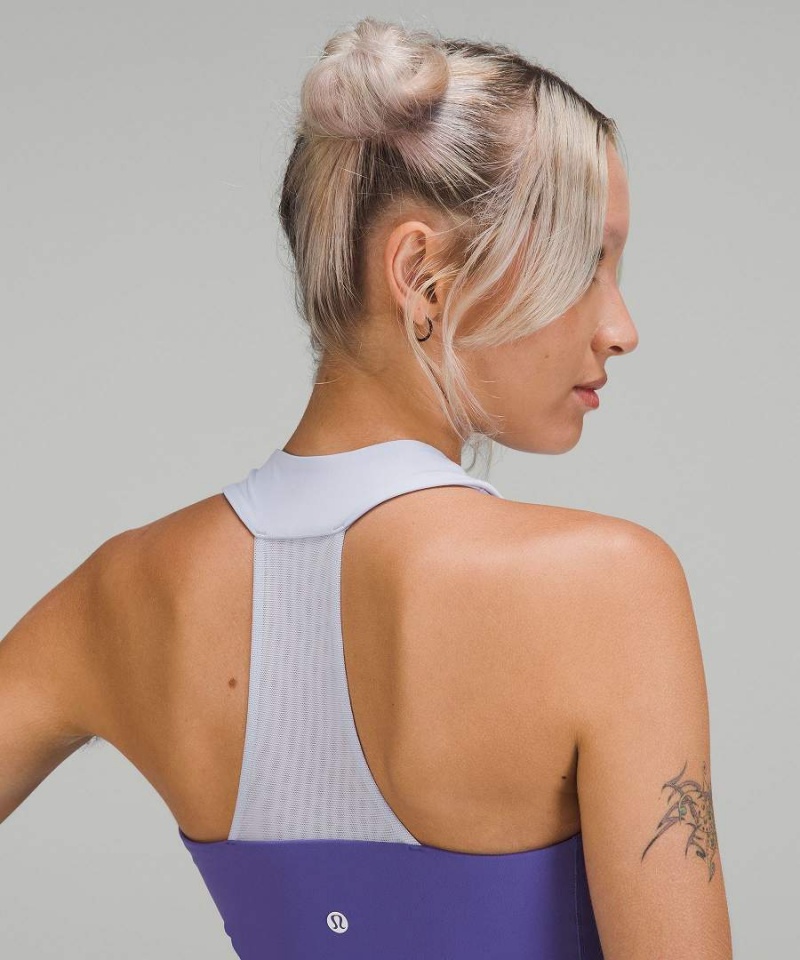 Camiseta sin Manga Lululemon Throwback Scoop Neck Mujer Indigo Azules Chile | 973TIKQYX