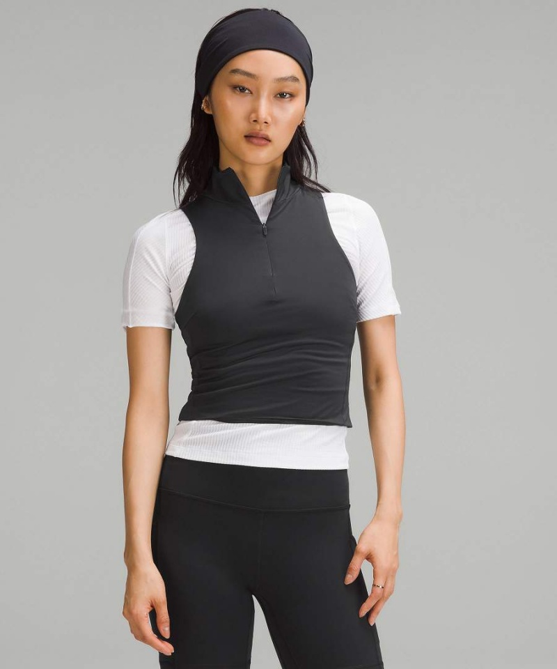 Camiseta sin Manga Lululemon Tight-Fit Forro Half-Zip Mujer Negras Chile | 756NXAEYD