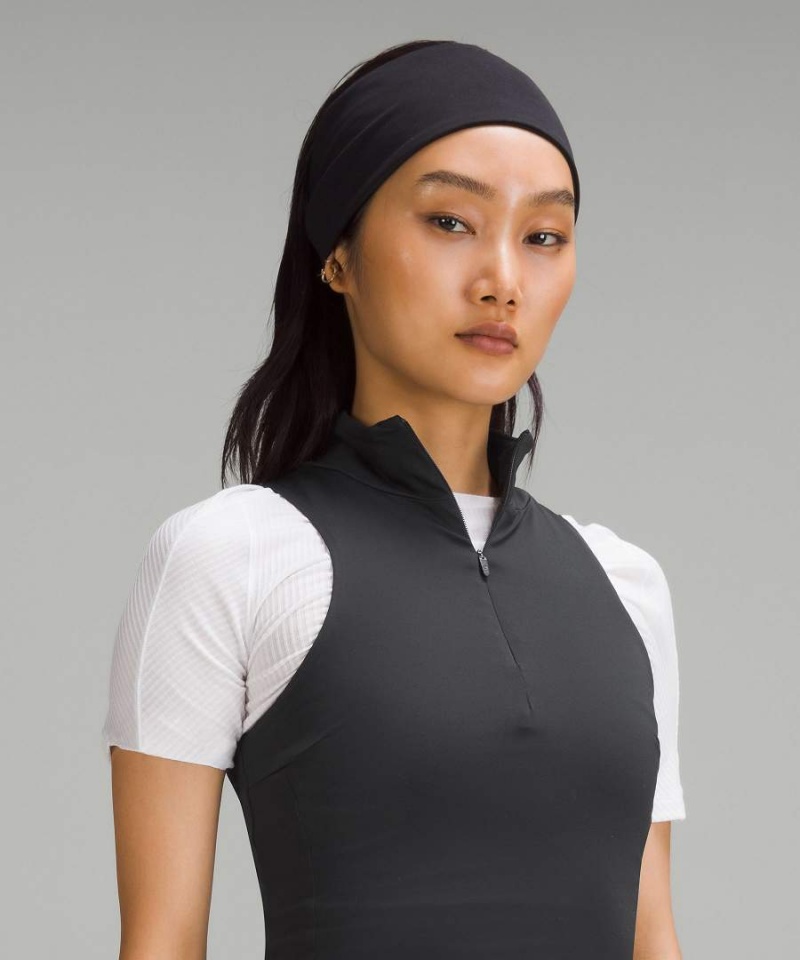 Camiseta sin Manga Lululemon Tight-Fit Forro Half-Zip Mujer Negras Chile | 756NXAEYD