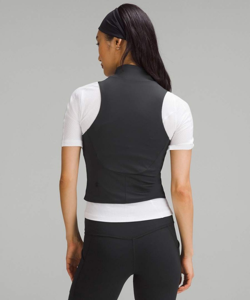 Camiseta sin Manga Lululemon Tight-Fit Forro Half-Zip Mujer Negras Chile | 756NXAEYD