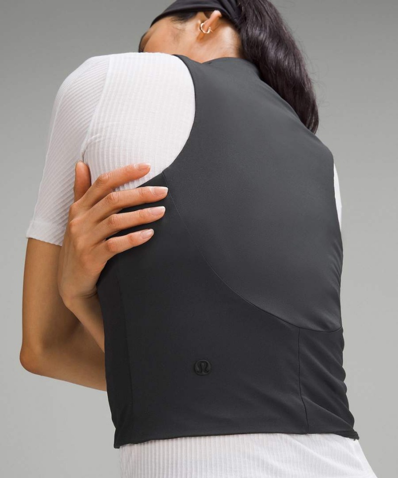 Camiseta sin Manga Lululemon Tight-Fit Forro Half-Zip Mujer Negras Chile | 756NXAEYD