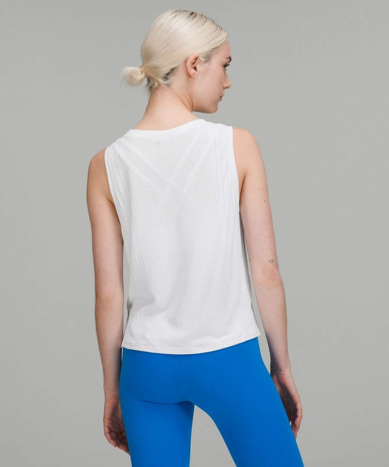 Camiseta sin Manga Lululemon Train to Be High-Low Hem Mujer Blancas Blancas Chile | 915DXSLQT