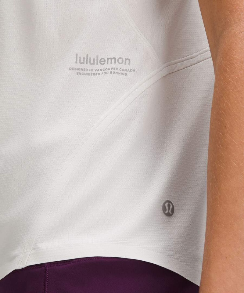Camiseta sin Manga Lululemon Ultralight Reflective Correr Mujer Blancas Chile | 625XUOHQZ