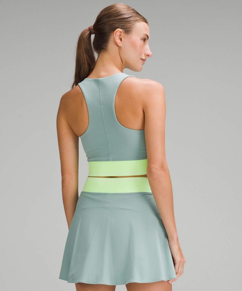 Camiseta sin Manga Lululemon V-Cintura Cropped Tenis Mujer Blancas Chile | 768HCUBSX