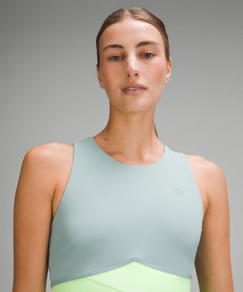 Camiseta sin Manga Lululemon V-Cintura Cropped Tenis Mujer Blancas Chile | 768HCUBSX