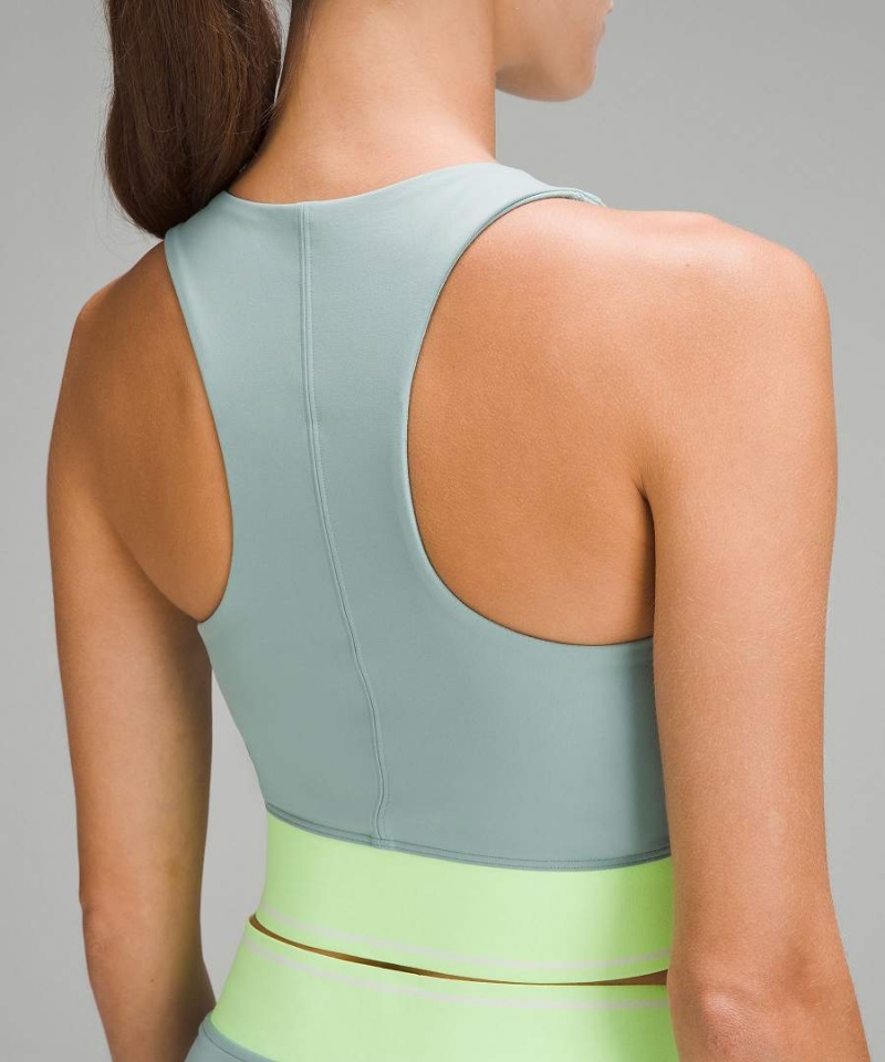 Camiseta sin Manga Lululemon V-Cintura Cropped Tenis Mujer Blancas Chile | 768HCUBSX