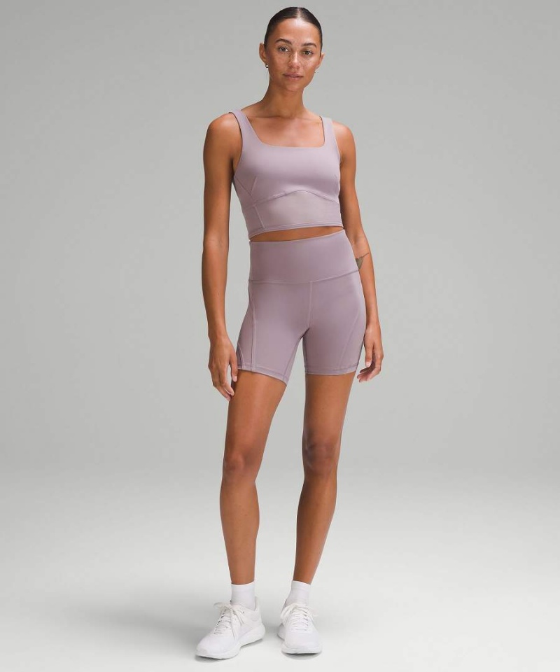 Camiseta sin Manga Lululemon Wunder Train Mesh Panel Mujer Moradas Chile | 317EMYINW