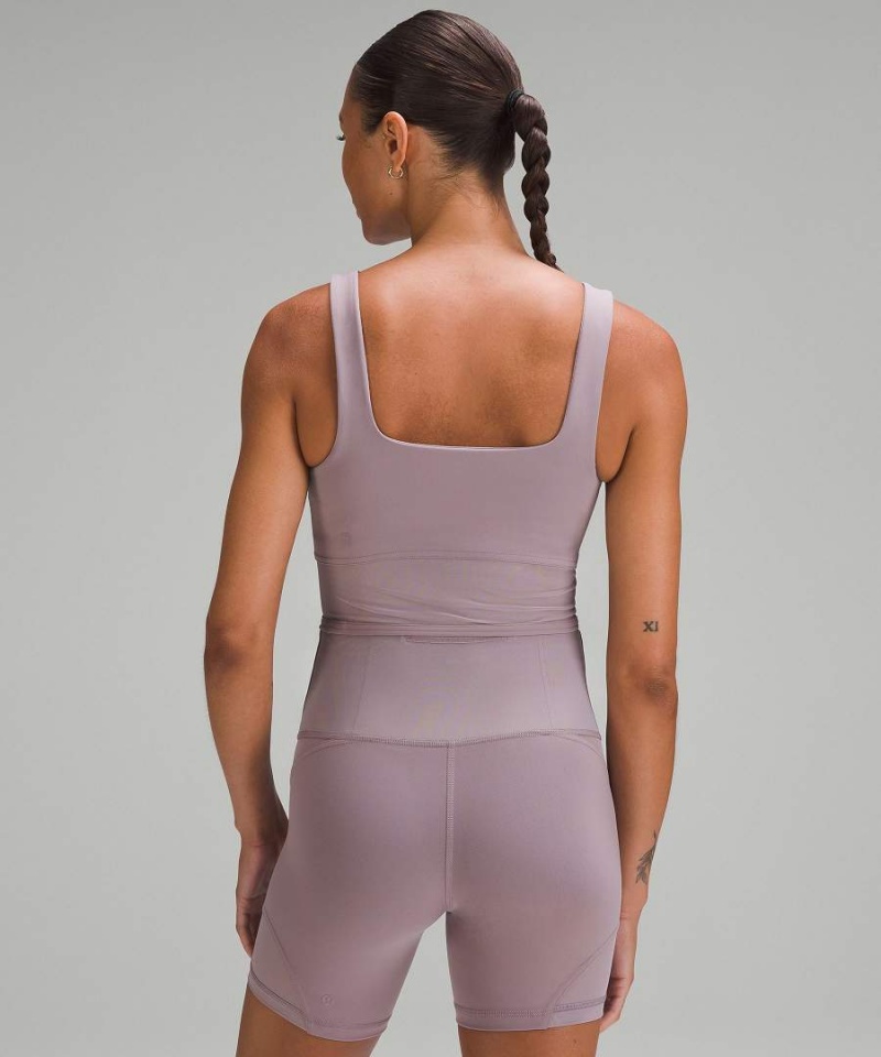 Camiseta sin Manga Lululemon Wunder Train Mesh Panel Mujer Moradas Chile | 317EMYINW
