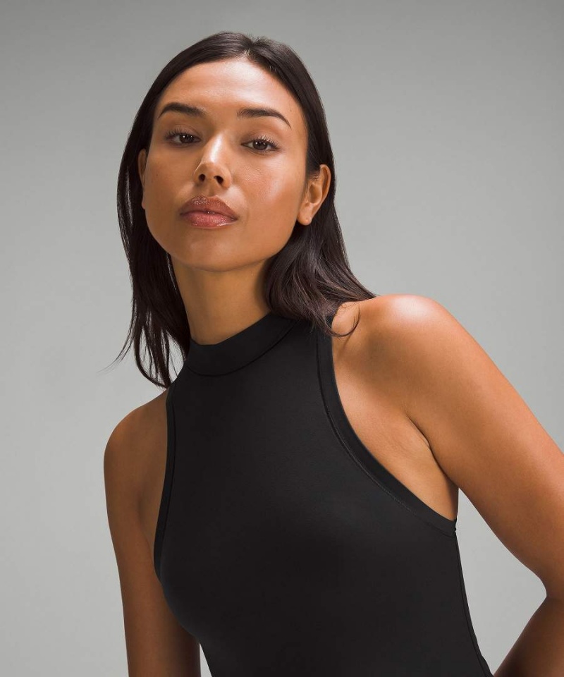 Camiseta sin Manga Lululemon Wundermost Ultra-Soft Nulu Mockneck Mujer Negras Chile | 610KIBUDM