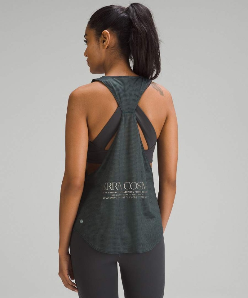 Camiseta sin Manga Lululemon lab Grid Mesh Singlet Estampadas Mujer Gris Chile | 485OMQJVS