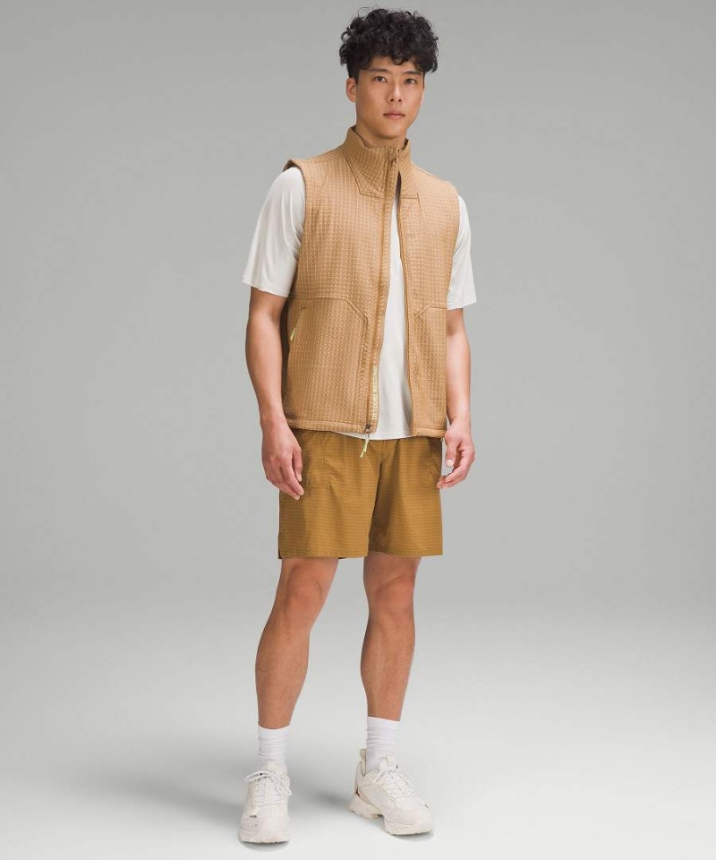 Chaleco Lululemon Agua-Repellent Grid Fleece Senderismo Hombre Beige Chile | 523FVUXTJ