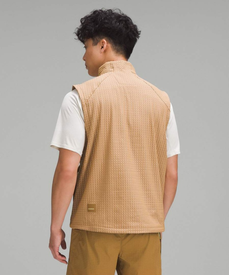 Chaleco Lululemon Agua-Repellent Grid Fleece Senderismo Hombre Beige Chile | 523FVUXTJ