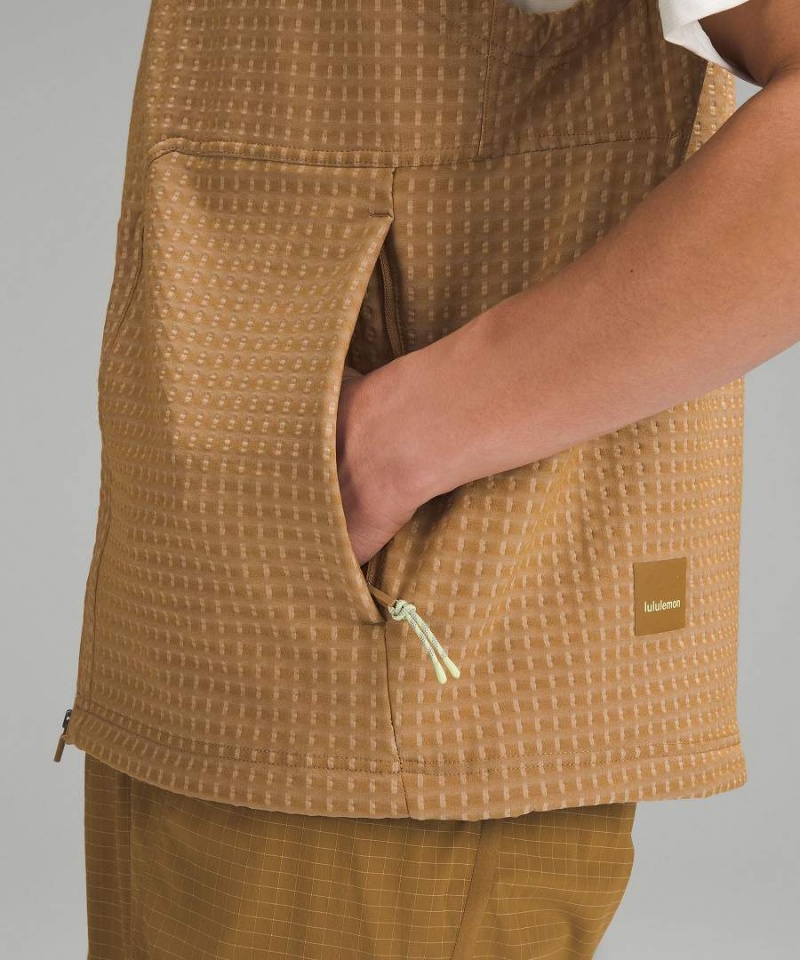 Chaleco Lululemon Agua-Repellent Grid Fleece Senderismo Hombre Beige Chile | 523FVUXTJ