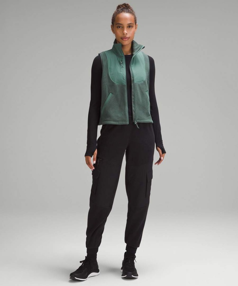 Chaleco Lululemon Fleece + Ripstop Senderismo Mujer Verde Oscuro Chile | 074ETRSHX