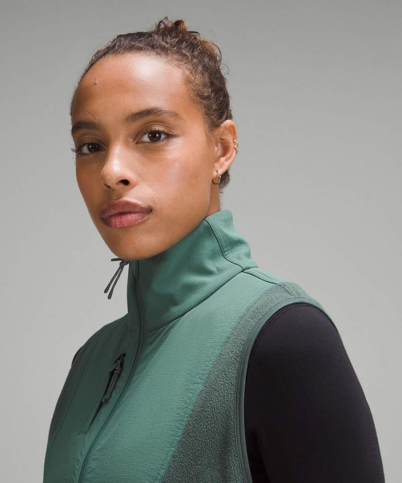 Chaleco Lululemon Fleece + Ripstop Senderismo Mujer Verde Oscuro Chile | 074ETRSHX