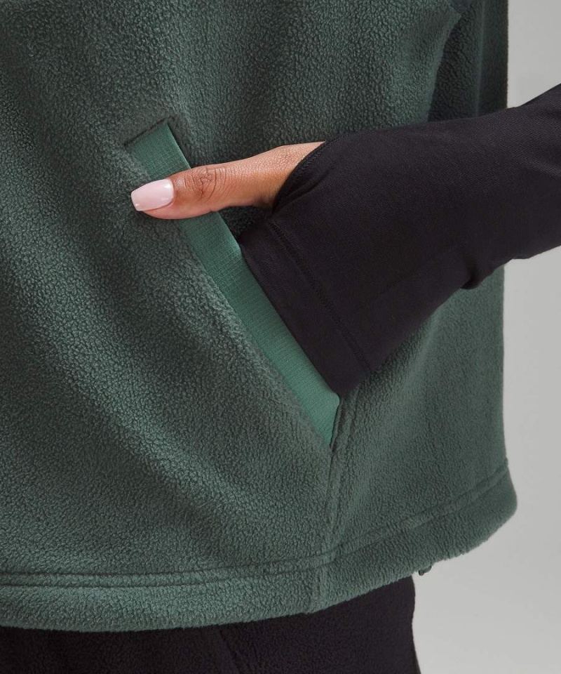 Chaleco Lululemon Fleece + Ripstop Senderismo Mujer Verde Oscuro Chile | 074ETRSHX