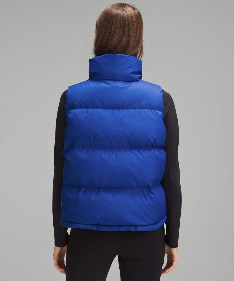 Chaleco Lululemon Wunder Puff Cropped Mujer Azules Chile | 152XOEHGZ