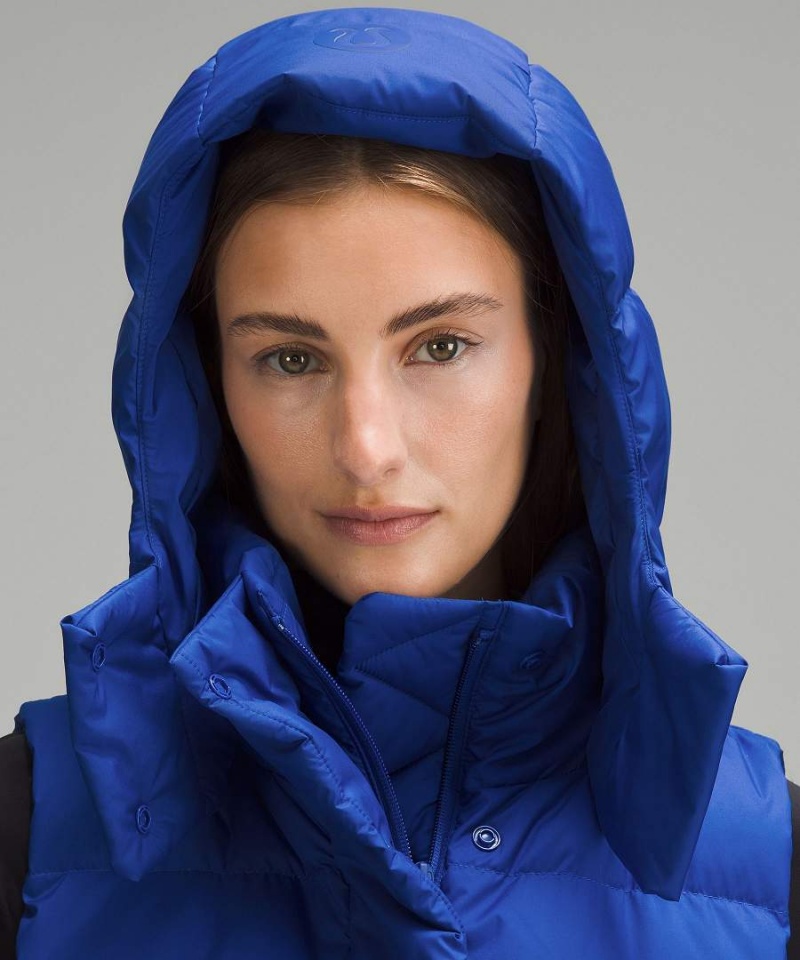 Chaleco Lululemon Wunder Puff Cropped Mujer Azules Chile | 152XOEHGZ