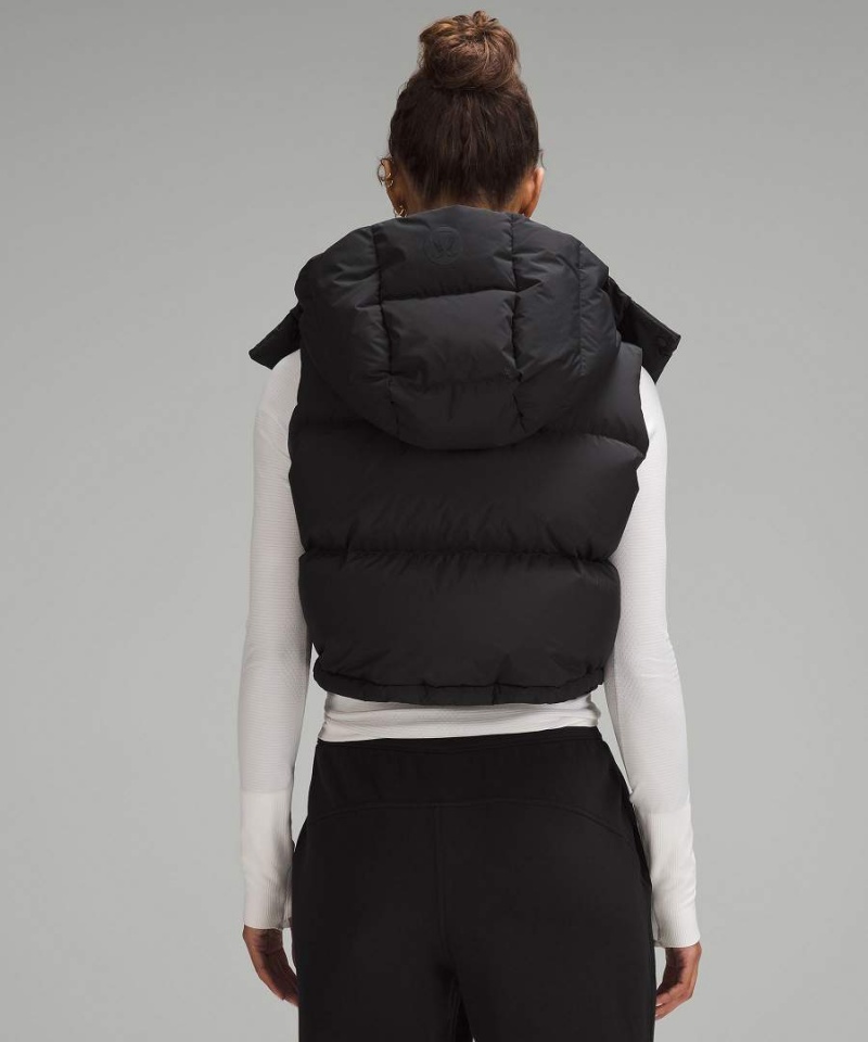 Chaleco Lululemon Wunder Puff Super-Cropped Mujer Negras Chile | 750RXQOUE