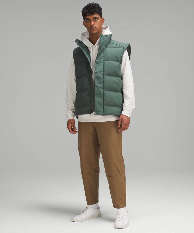 Chaleco Lululemon Wunder Puff Tech Lona Hombre Verde Oscuro Chile | 925BVEIQT