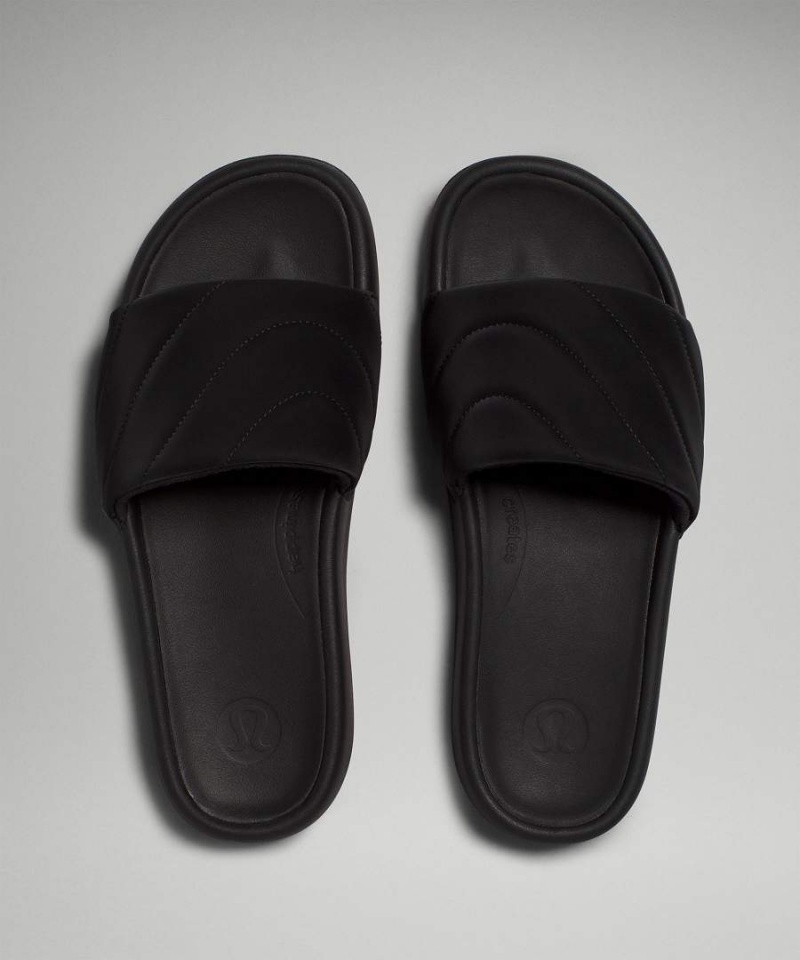 Chanclas Lululemon Restfeel Acolchado Mujer Negras Negras Negras Chile | 347APYWES