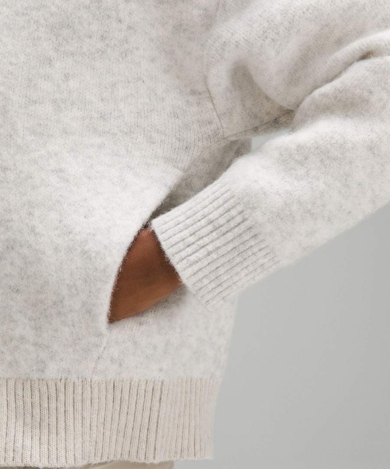 Chaqueta De Bombardero Lululemon Alpaca Lana-Blend Knit Mujer Gris Claro Chile | 894MEVJKH