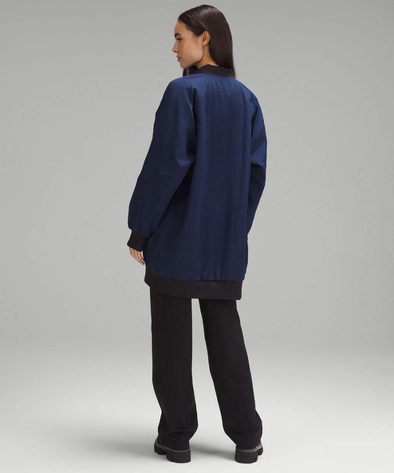 Chaqueta De Bombardero Lululemon Non-Stop Reversible Mujer Azul Marino Negras Chile | 274LTSFBO