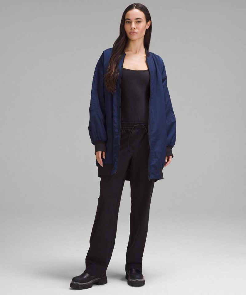 Chaqueta De Bombardero Lululemon Non-Stop Reversible Mujer Azul Marino Negras Chile | 274LTSFBO