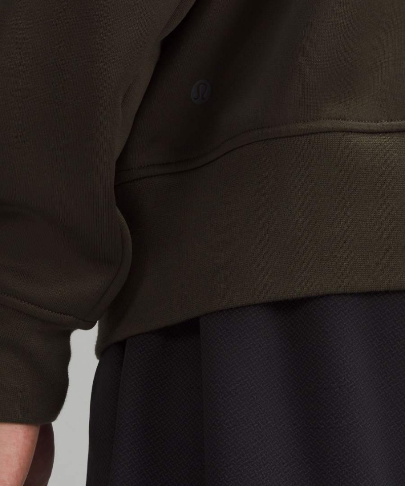 Chaqueta Deportiva Lululemon Fleece Entrenamiento Hombre Verde Oliva Oscuro Chile | 514NYVMED