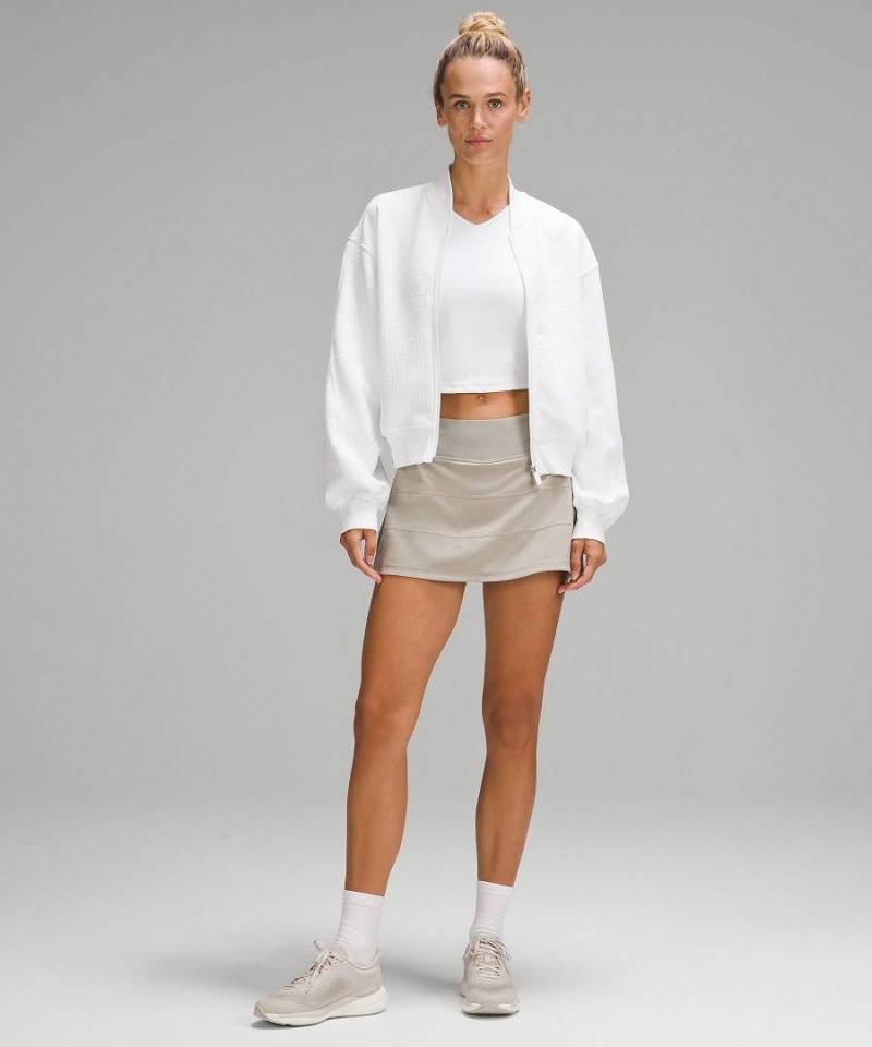 Chaqueta Deportiva Lululemon Textured Zip-Front Mujer Blancas Chile | 108TWNQCJ