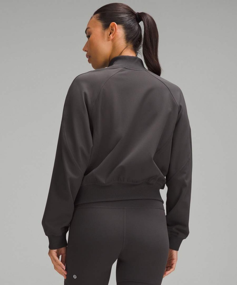 Chaqueta Deportiva Lululemon Wunder Train Twill Mujer Gris Oscuro Chile | 278DSNHQP