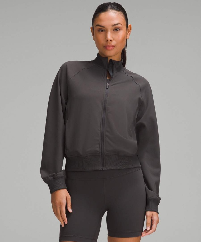 Chaqueta Deportiva Lululemon Wunder Train Twill Mujer Gris Oscuro Chile | 278DSNHQP