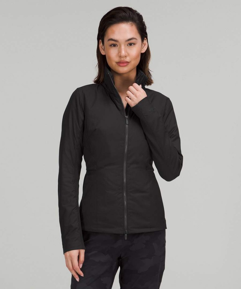 Chaquetas Aislantes Lululemon SoftMatte™ Insulated Mid-Length Mujer Negras Chile | 310PBQKAZ