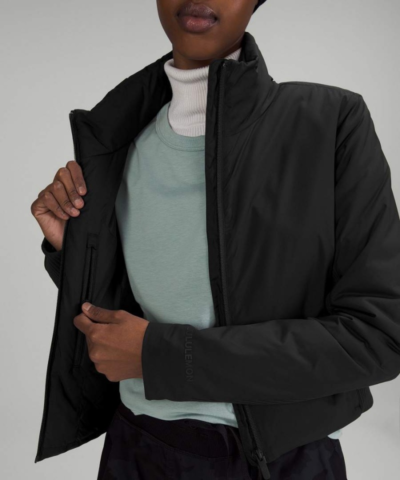 Chaquetas Aislantes Lululemon SoftMatte™ Insulated Cropped Mujer Negras Chile | 253FNYJBP