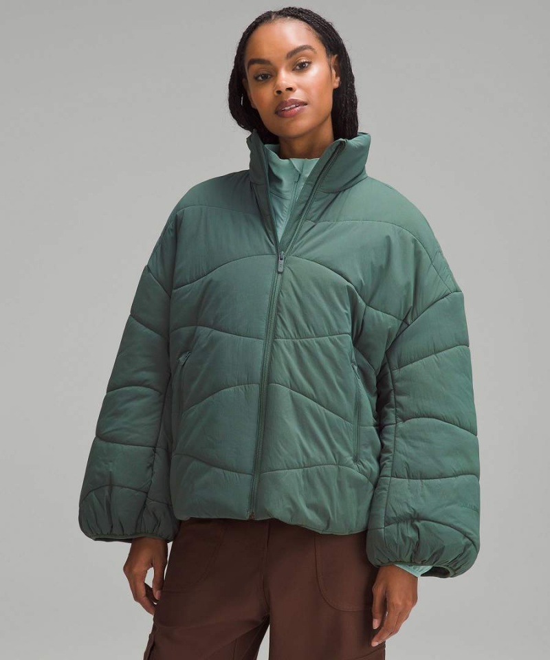 Chaquetas Aislantes Lululemon Wave-Quilt Mujer Verde Oscuro Chile | 720UWEBVL