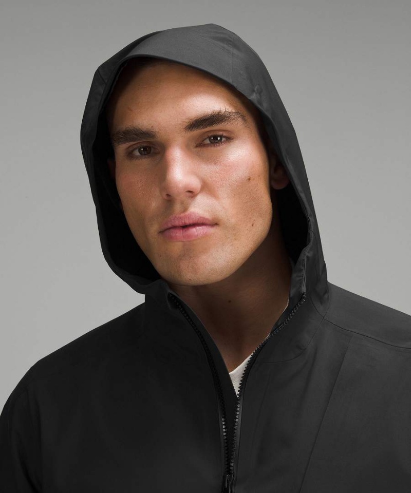 Chaquetas De Lluvia Lululemon Impermeables Full-Zip Hombre Negras Chile | 547YVQFRH