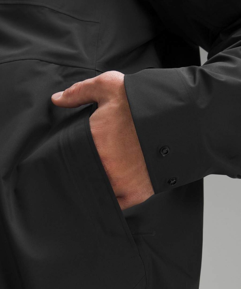 Chaquetas De Lluvia Lululemon Impermeables Full-Zip Hombre Negras Chile | 547YVQFRH