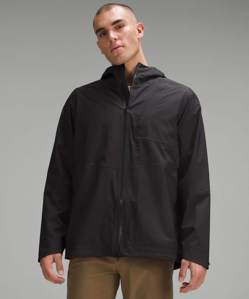 Chaquetas De Lluvia Lululemon Impermeables Full-Zip Hombre Negras Chile | 547YVQFRH