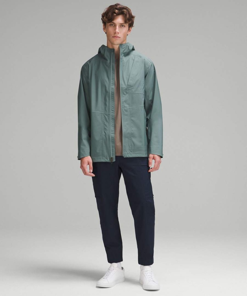 Chaquetas De Lluvia Lululemon Impermeables Full-Zip Hombre Verde Oscuro Chile | 851TMYUDR