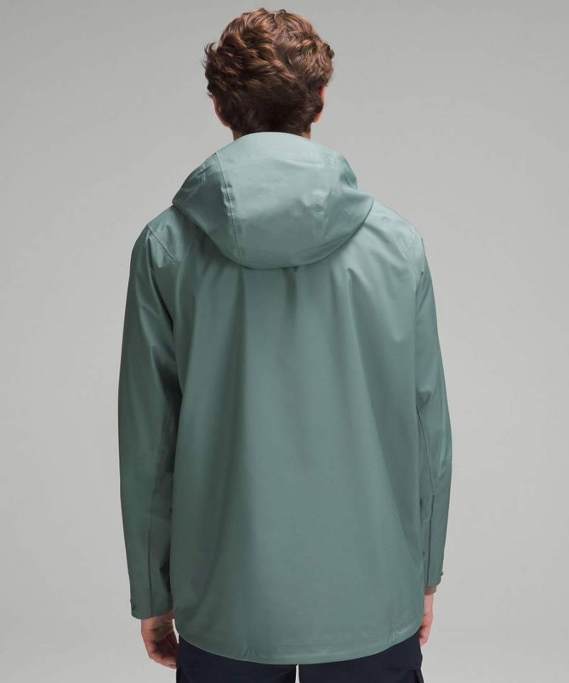 Chaquetas De Lluvia Lululemon Impermeables Full-Zip Hombre Verde Oscuro Chile | 851TMYUDR